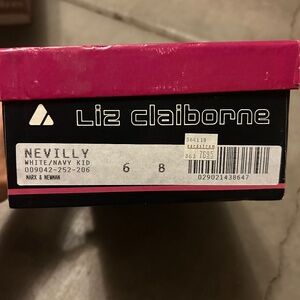 Liz Claiborne sling black white and navy